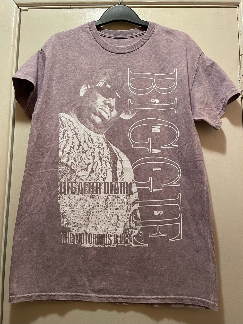 The Notorious BIG Life After Death Double Sided Graphic Tee Purple Wash Medium